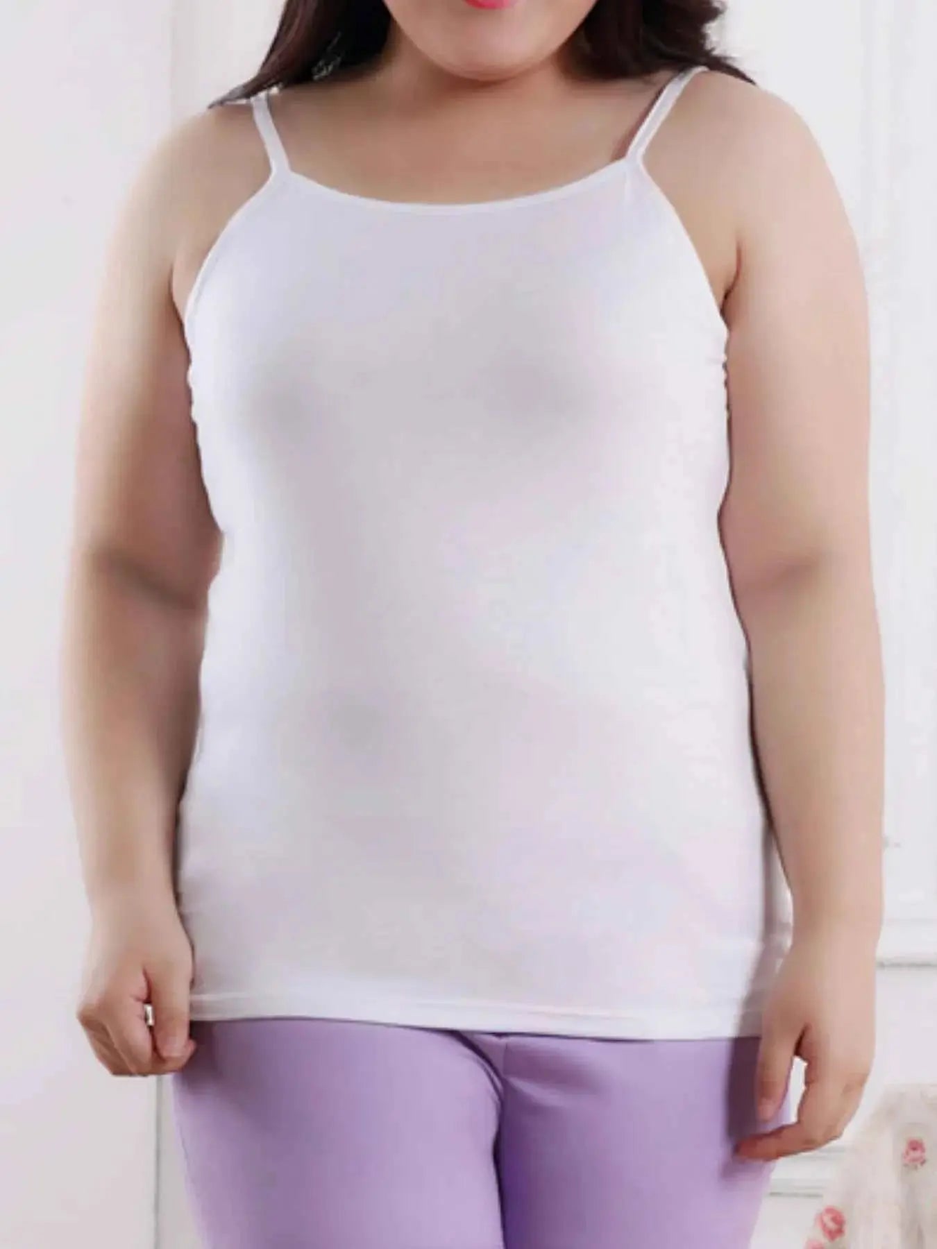 Solid Color Scoop Neck Tank Top