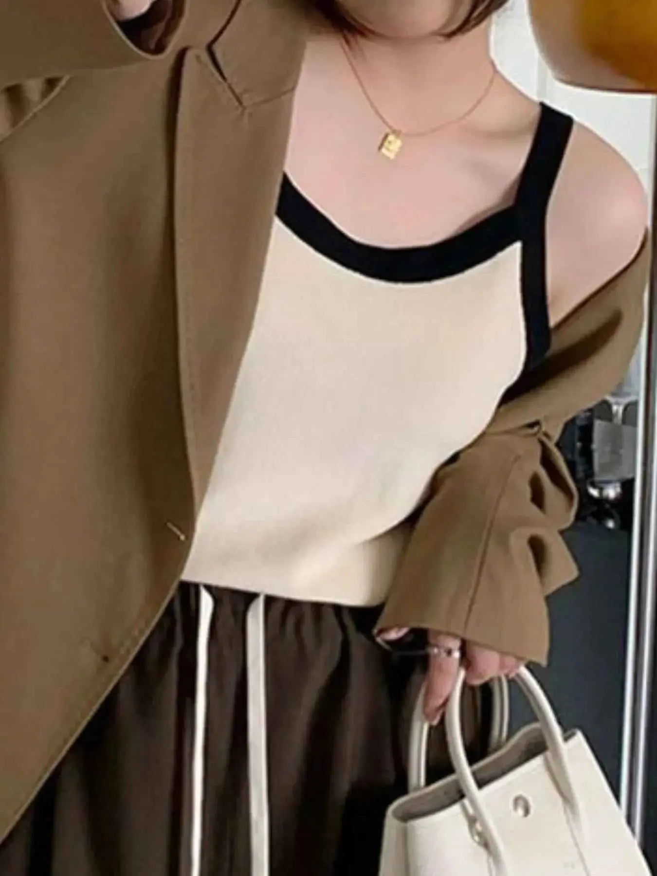 Contrast Trim Cami Top