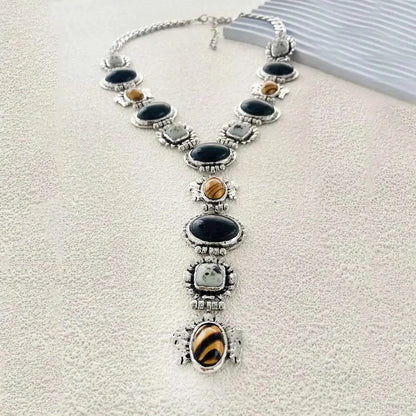 Resin Zinc Alloy Y-Shape Necklace