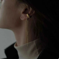 18K Gold-Plated Chain Fringe Earrings