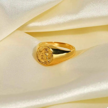 18K Gold-Plated Cupid Ring