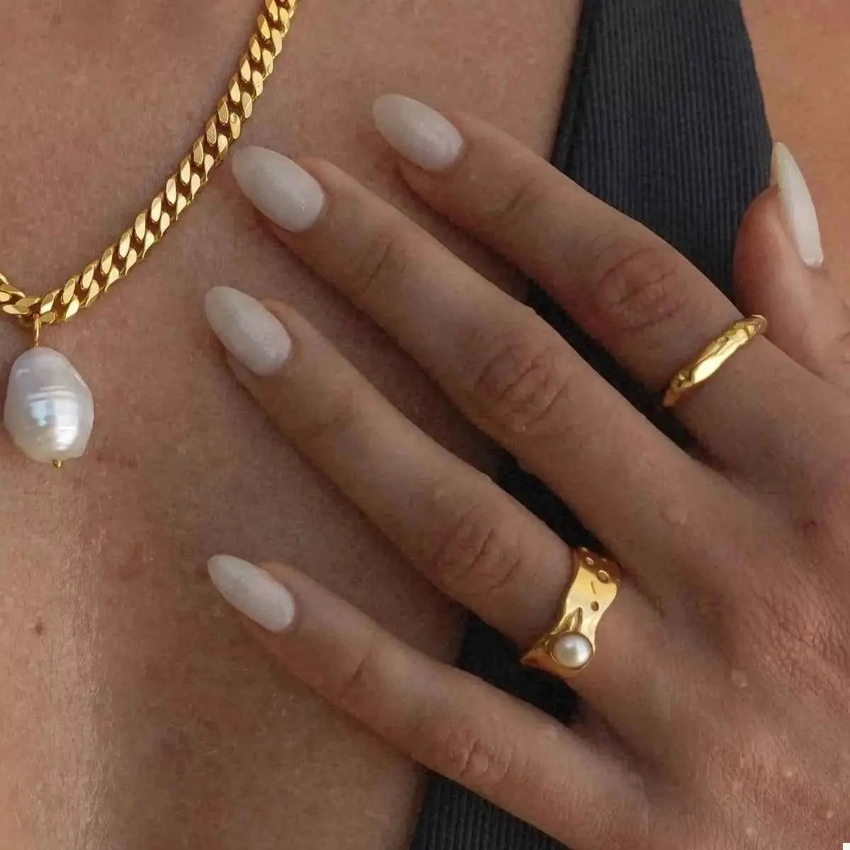 18K Gold-Plated Pearl Ring