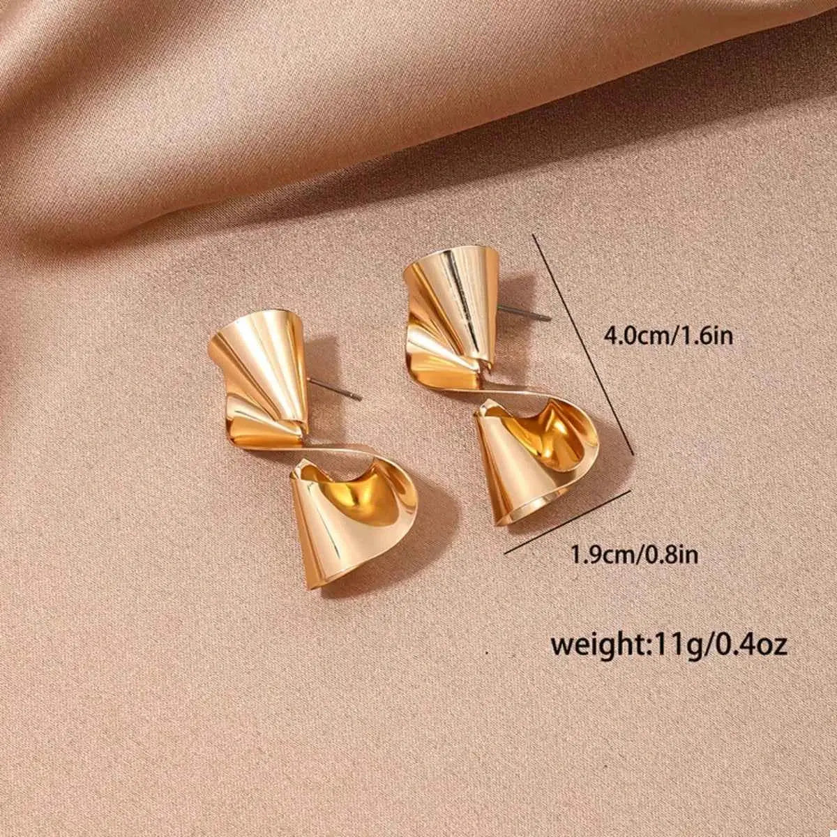 18K Gold-Plated Twist Earrings