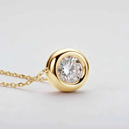 1 Carat Moissanite 925 Sterling Silver Necklace