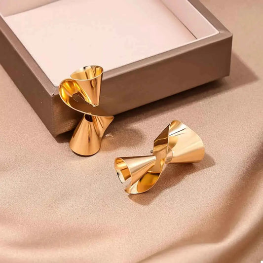 18K Gold-Plated Twist Earrings
