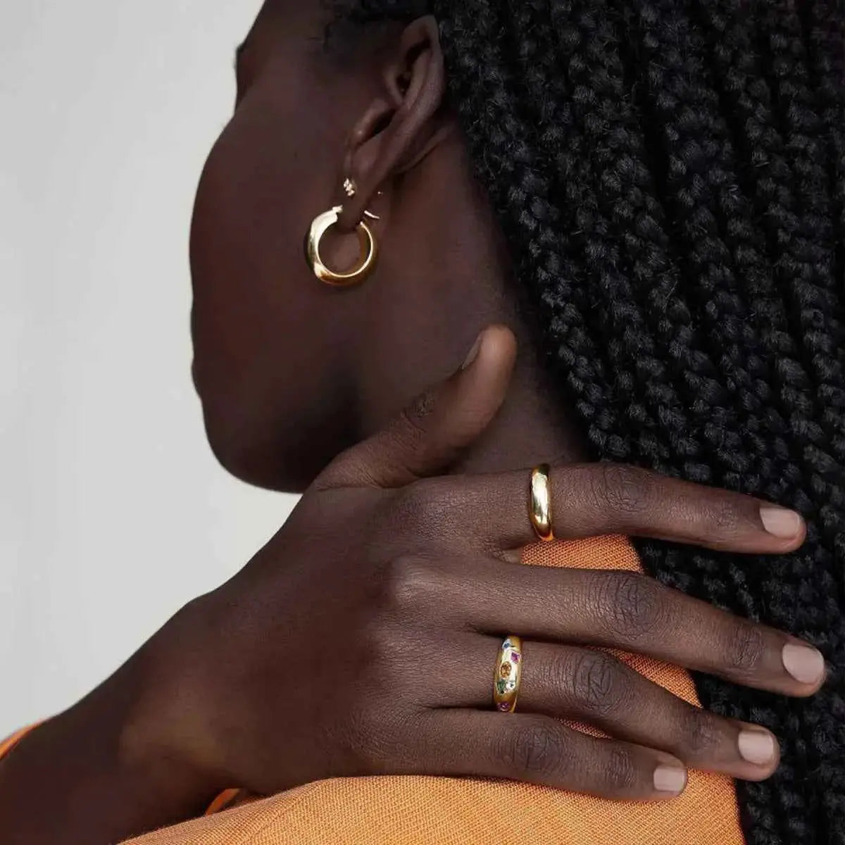 18K Gold-Plated Colorful Zircon Ring