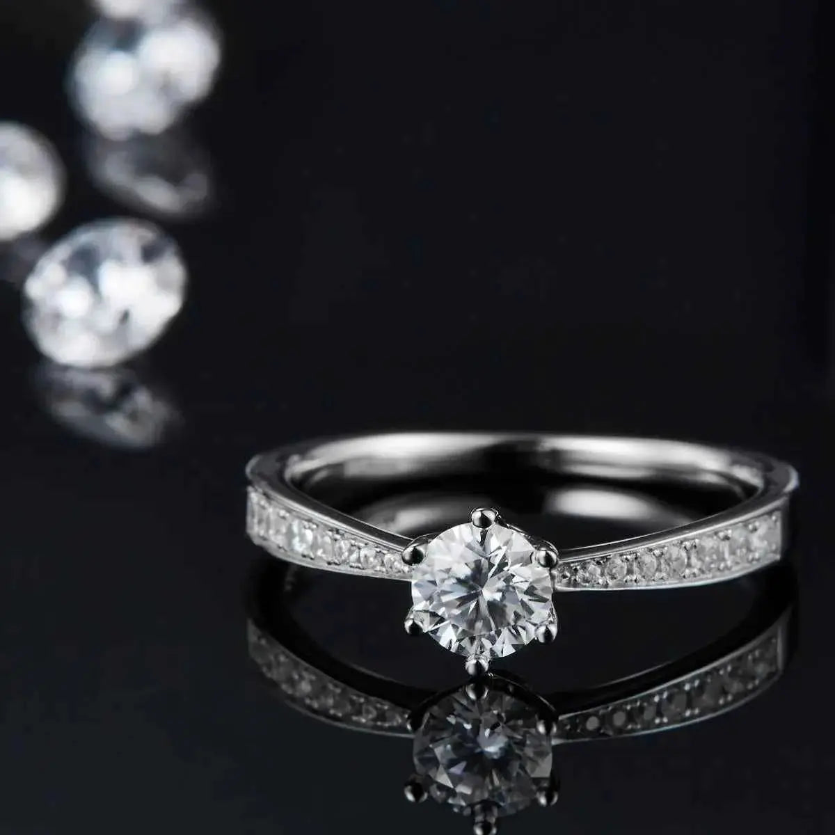 Moissanite 925 Sterling Silver Ring