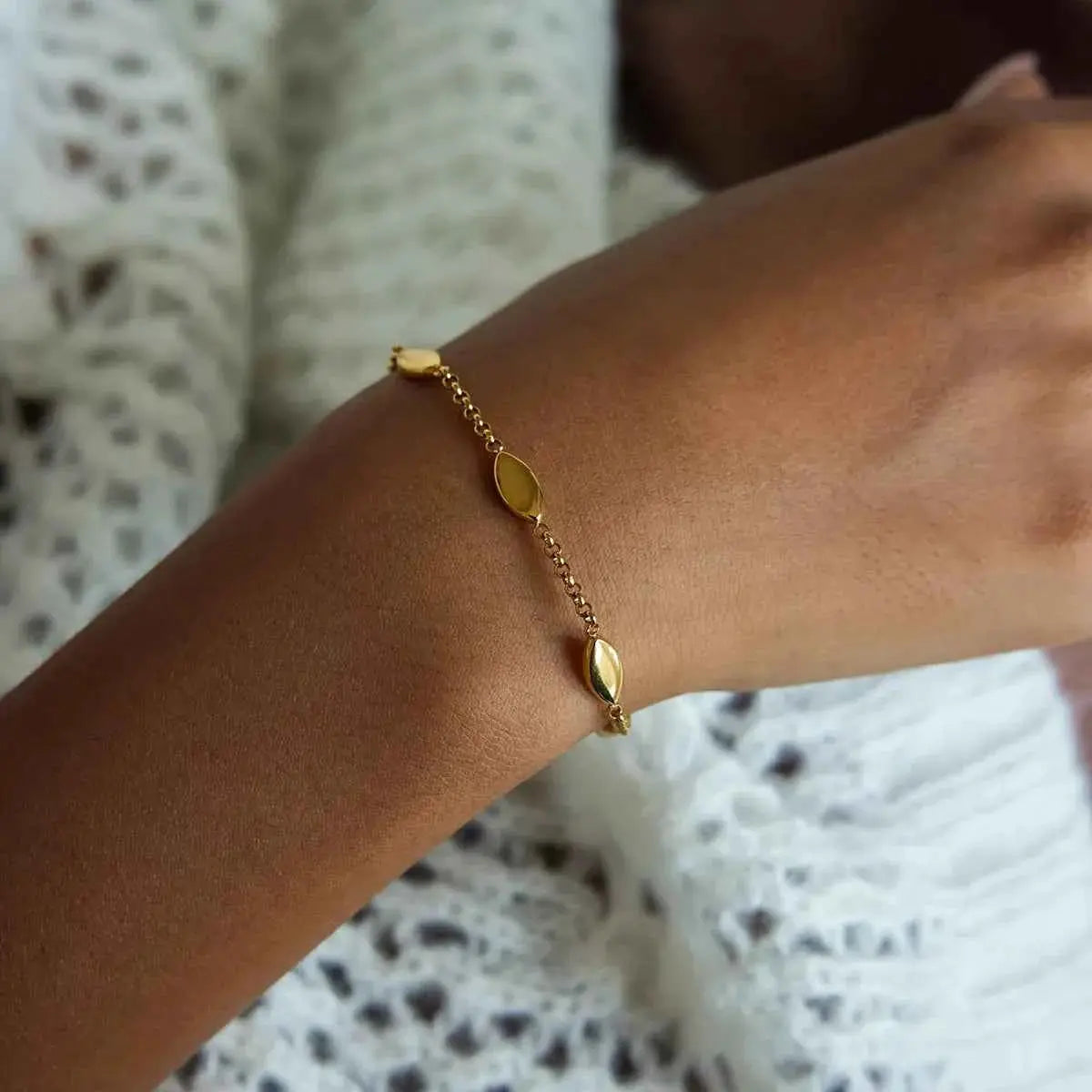 18K Gold-Plated Chain Link Bracelet