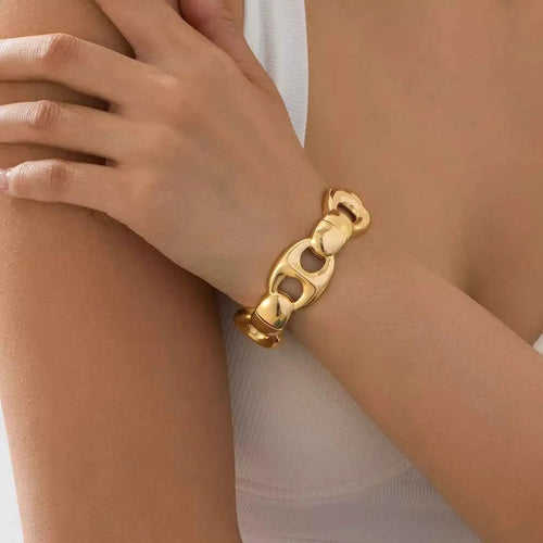 18K Gold-Plated Chain Link Bracelet