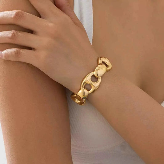 18K Gold-Plated Chain Link Bracelet