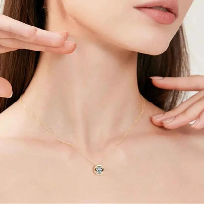 1 Carat Moissanite 925 Sterling Silver Necklace