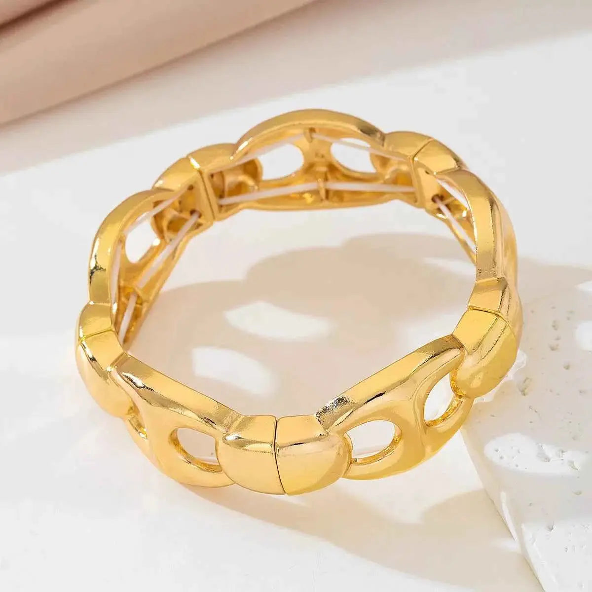 18K Gold-Plated Chain Link Bracelet
