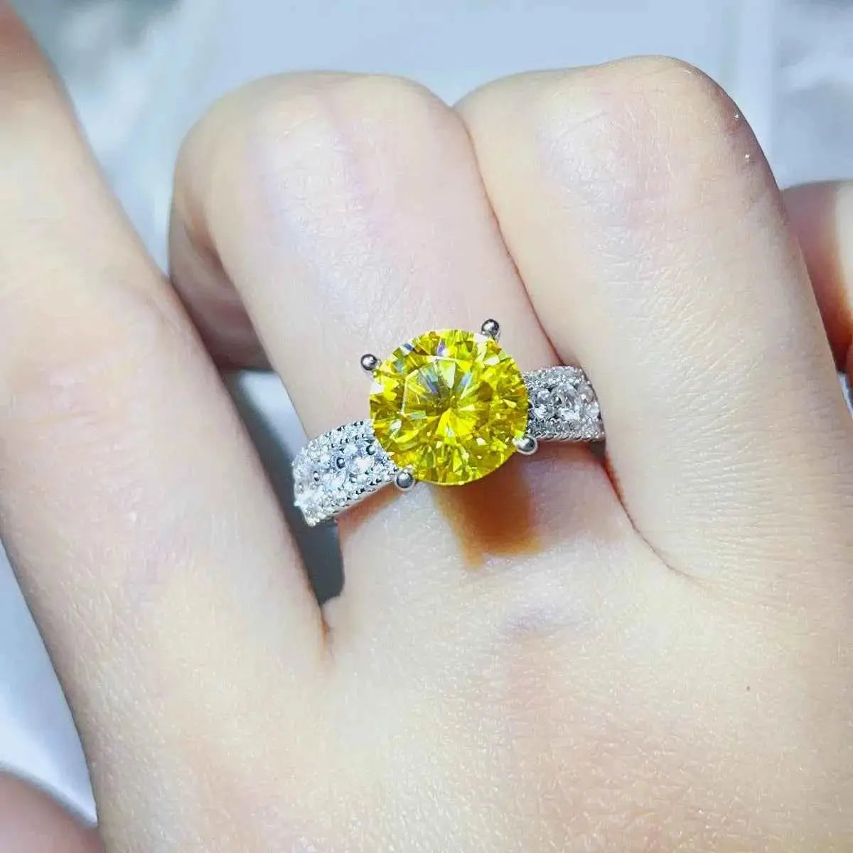 3 Carat Moissanite 925 Sterling Silver Ring