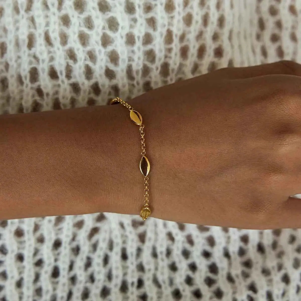 18K Gold-Plated Chain Link Bracelet