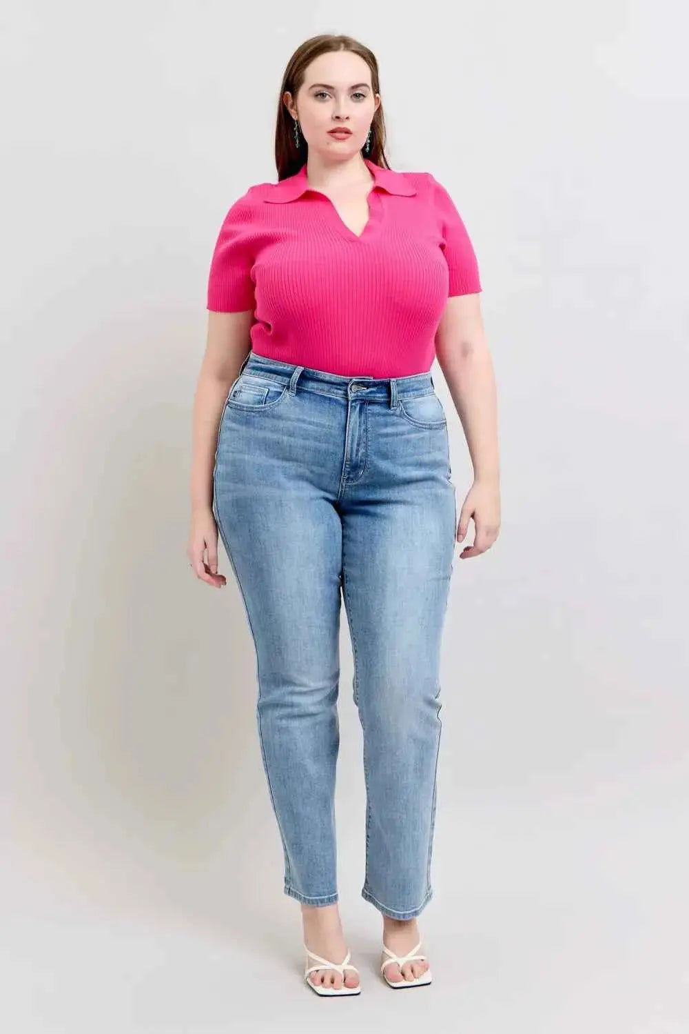 Judy Blue Plus Size High Waist Dad Jeans