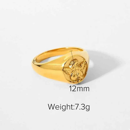 18K Gold-Plated Cupid Ring