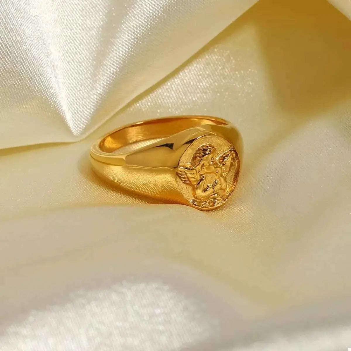 18K Gold-Plated Cupid Ring
