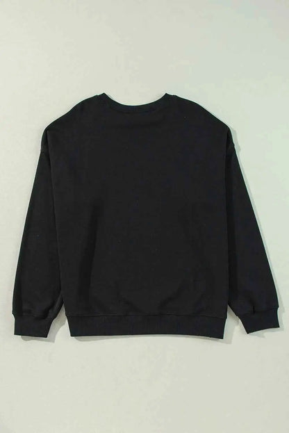 Plus Size Round Neck Long Sleeve Sweatshirt
