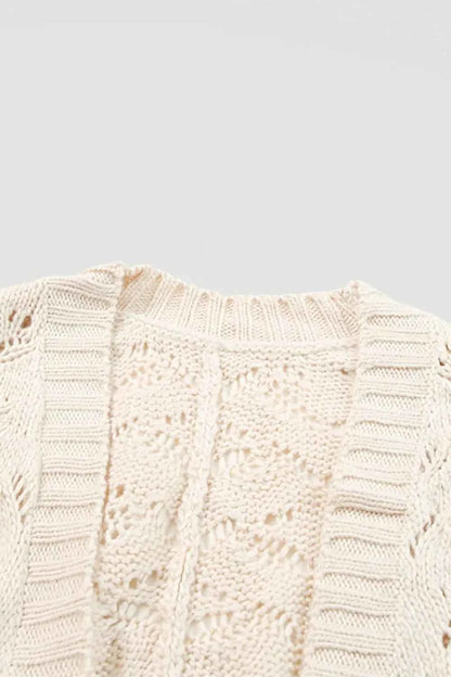 Plus Size Open Front Long Sleeve Cardigan