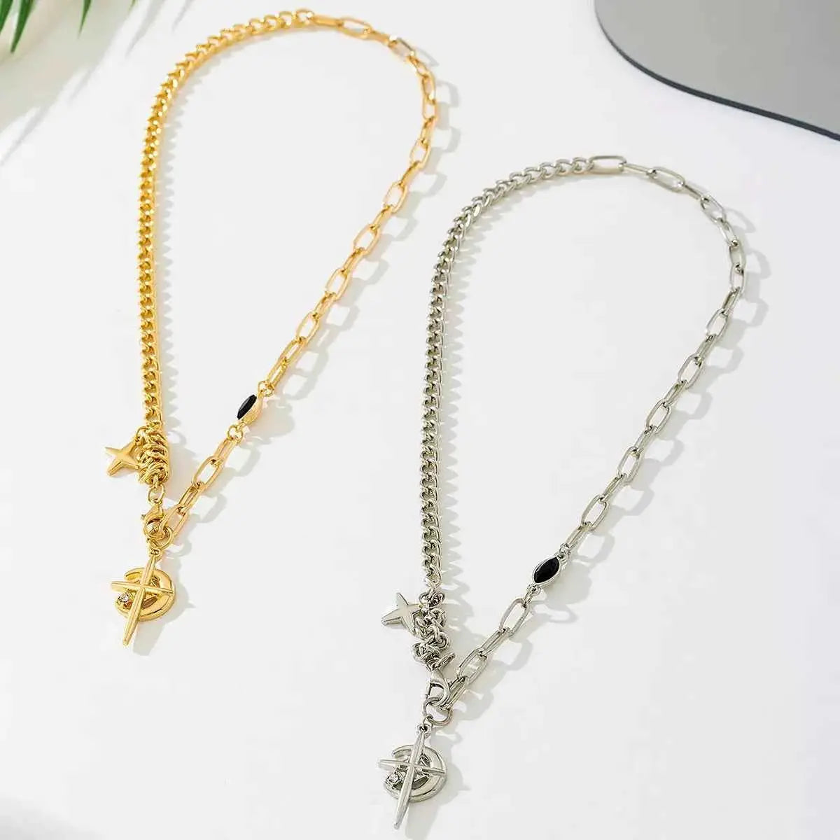 18K Gold-Plated Cross Pendant Necklace
