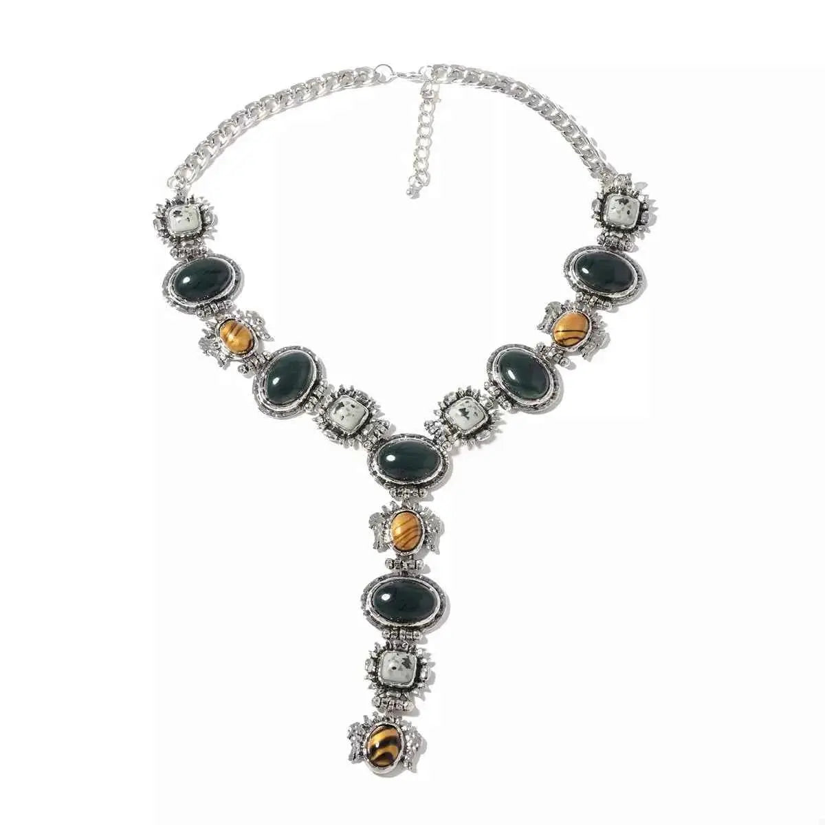 Resin Zinc Alloy Y-Shape Necklace