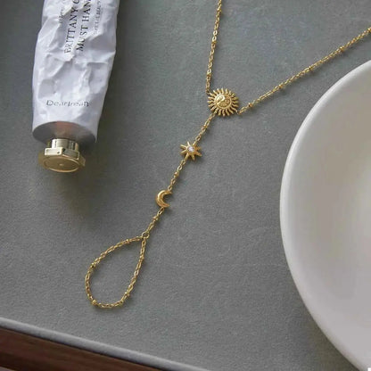 18K Gold-Plated Chain Sun Bracelet