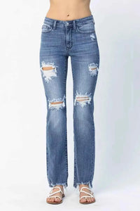Full Size Plus Size Mid Rise Straight Jeans for Effortless Style and Comfort