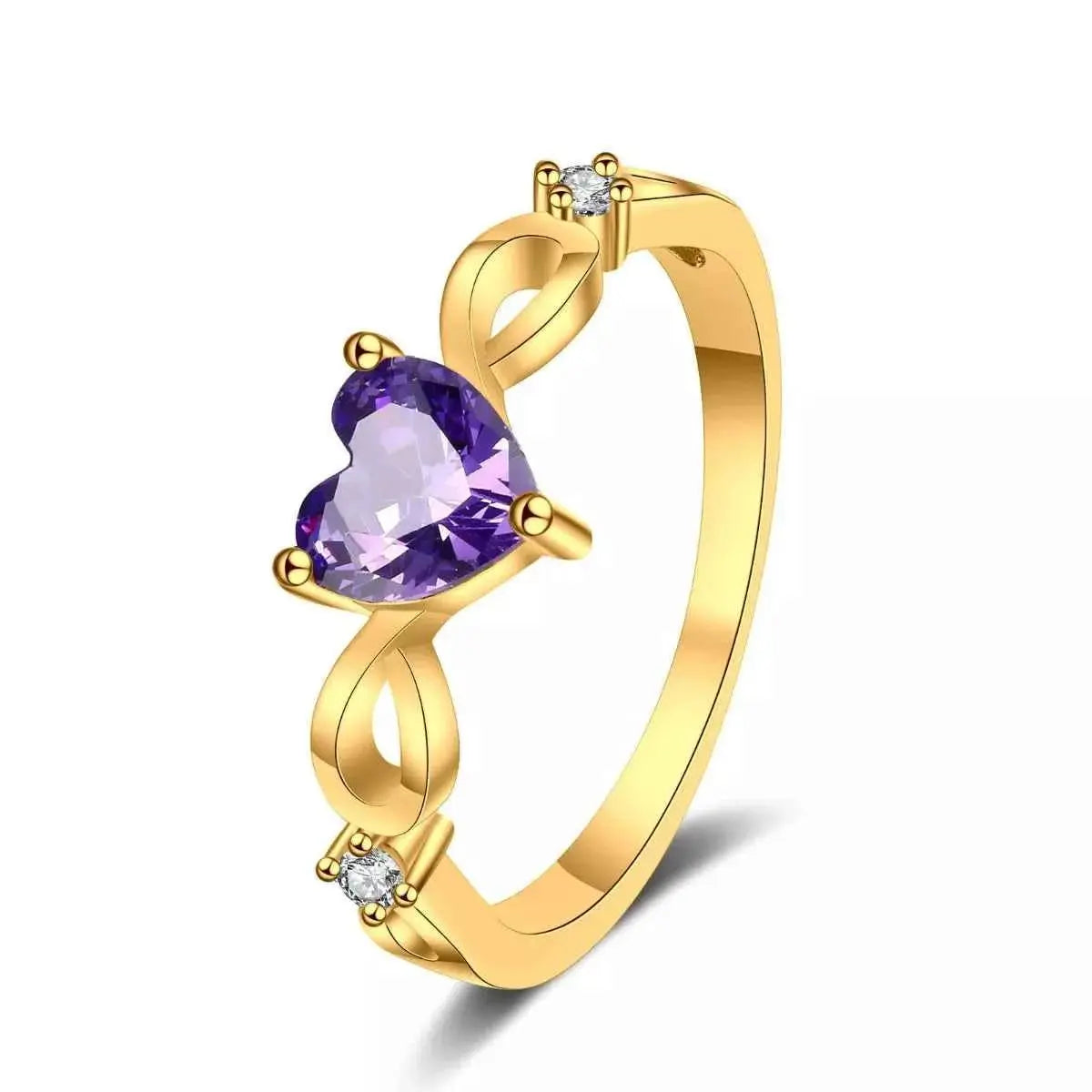 925 Sterling Silver Zircon Heart Ring