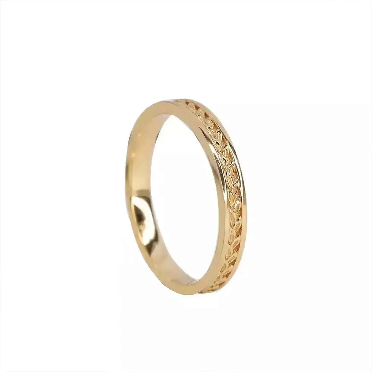 18K Gold-Plated 925 Sterling Silver Textured Ring