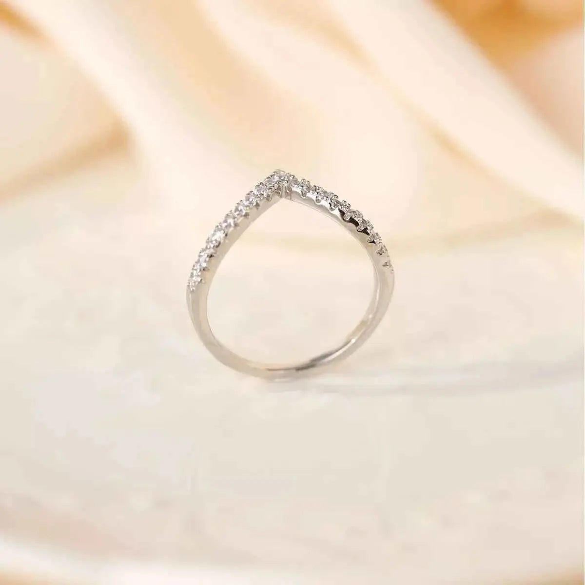925 Sterling Silver V-Shaped Ring