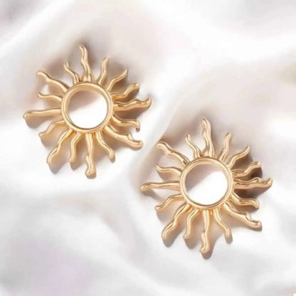 18K Gold-Plated Sun Earrings