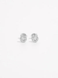 925 Sterling Silver Zircon Star Stud Earrings