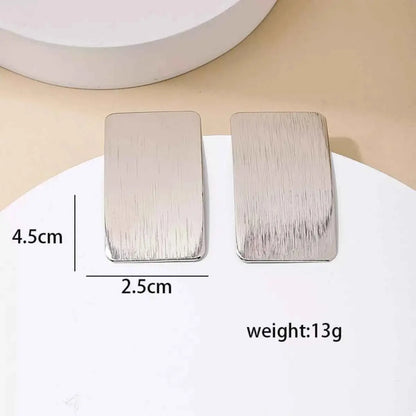18K Gold-Plated Rectangle Earrings
