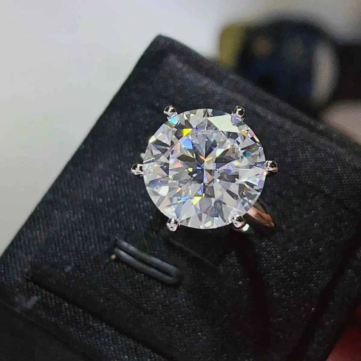 10 Carat Moissanite 925 Sterling Silver Ring