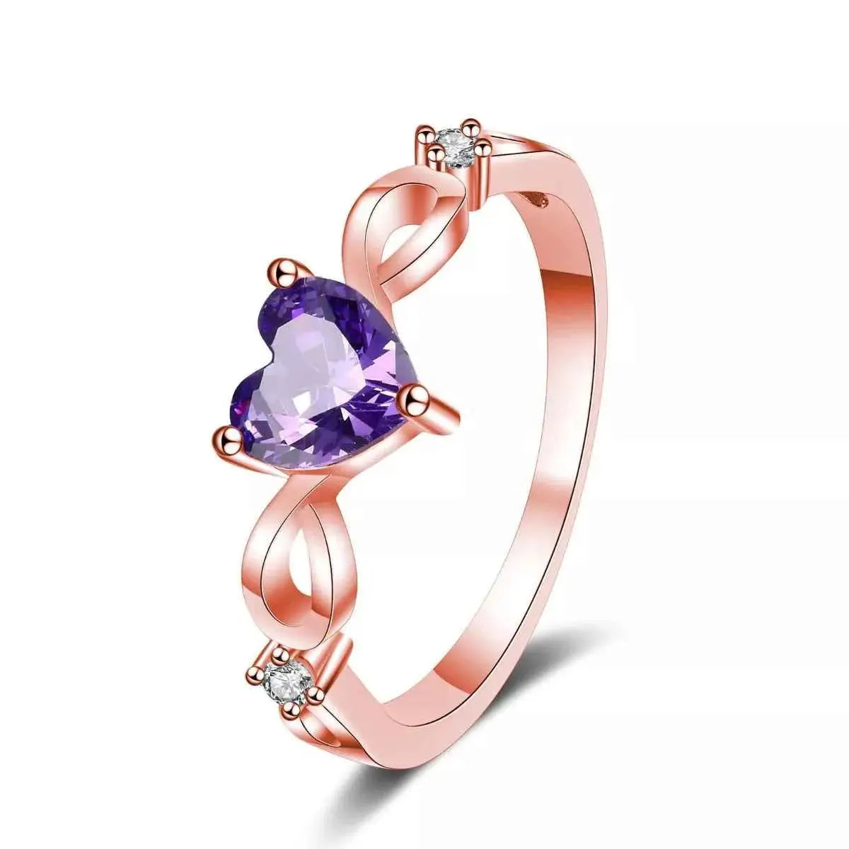 925 Sterling Silver Zircon Heart Ring