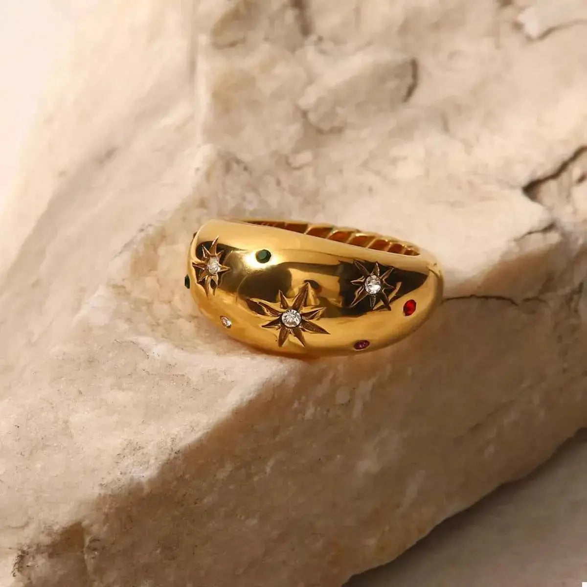 18K Gold-Plated Zircon Ring