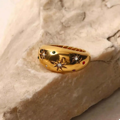 18K Gold-Plated Zircon Ring