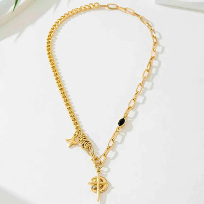 18K Gold-Plated Cross Pendant Necklace