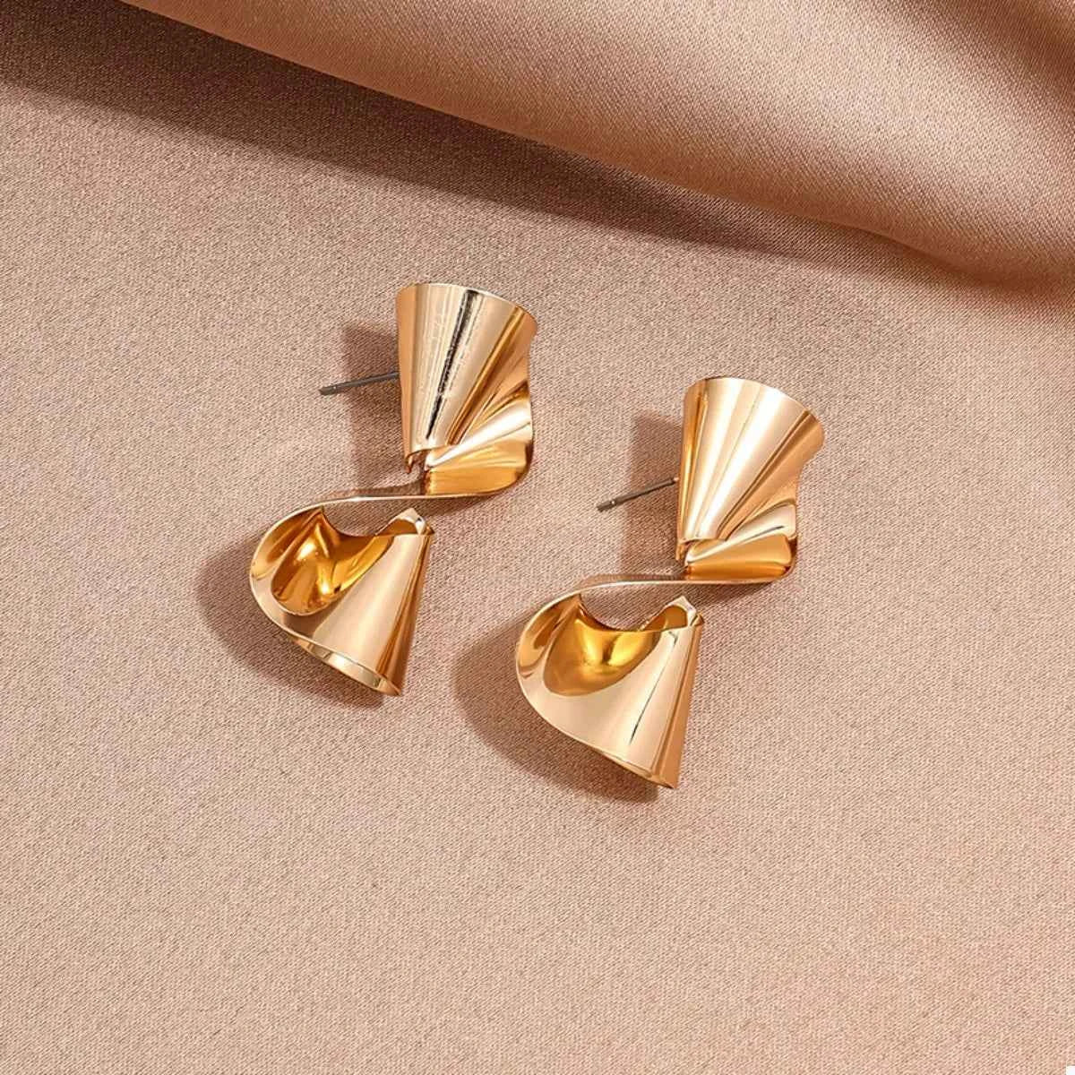 18K Gold-Plated Twist Earrings