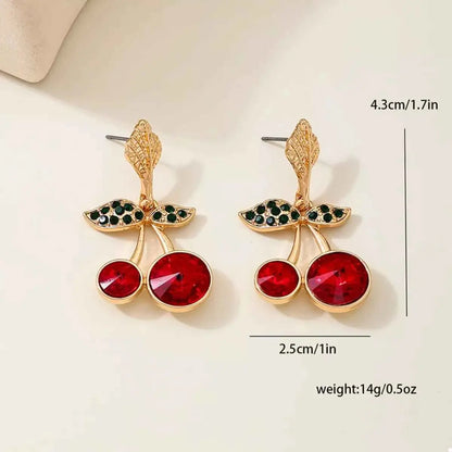 18K Gold-Plated Cherry Drop Earrings