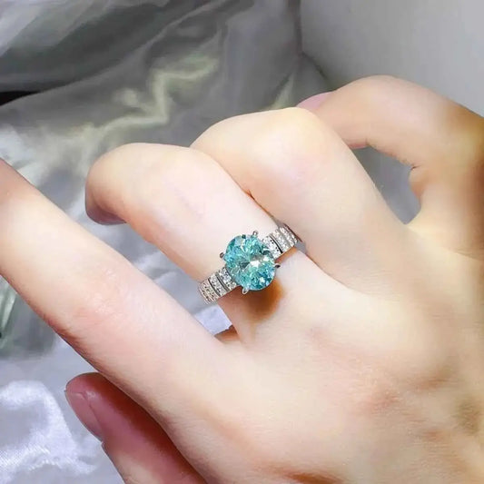 2 Carat Moissanite 925 Sterling Silver Ring