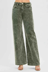 Full Size High Rise Wide Leg Corduroy Jeans Plus Size - Perfect Plus Size Wide Leg Corduroy Jeans for Comfort and Style