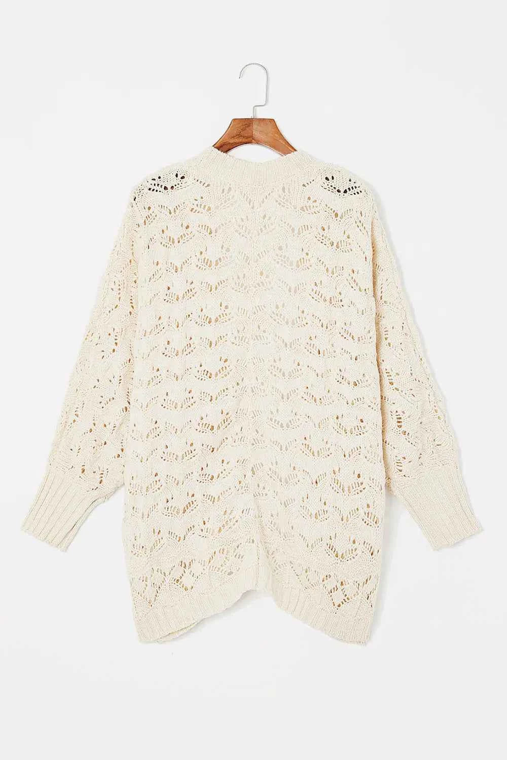 Plus Size Open Front Long Sleeve Cardigan