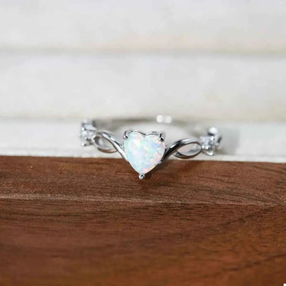 925 Sterling Silver Heart-Shaped Ring