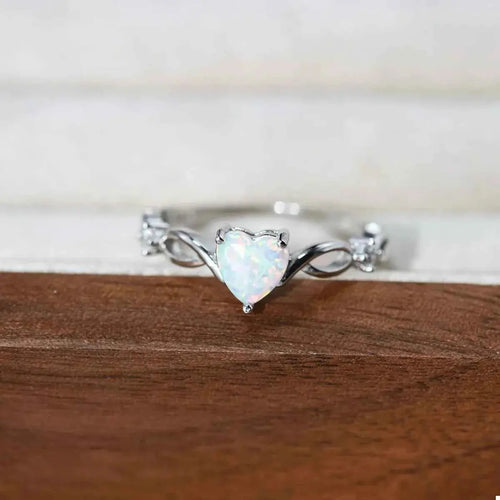 925 Sterling Silver Heart-Shaped Ring