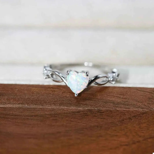 925 Sterling Silver Heart-Shaped Ring