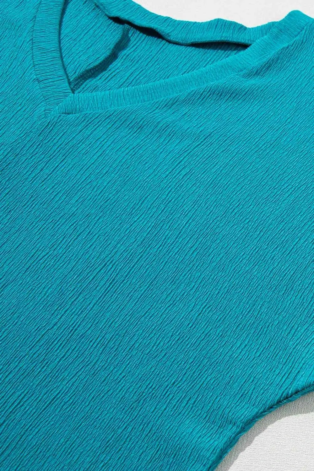 Plus Size V-Neck Short Sleeve Top
