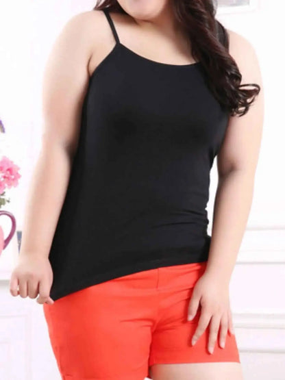 Solid Color Scoop Neck Tank Top