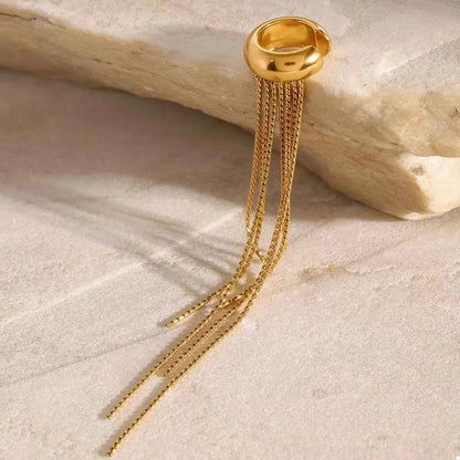 18K Gold-Plated Chain Fringe Earrings