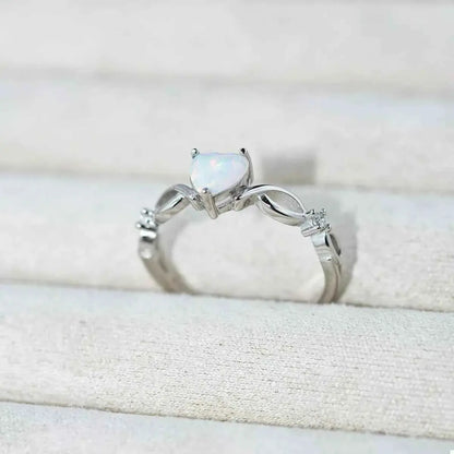 925 Sterling Silver Heart-Shaped Ring